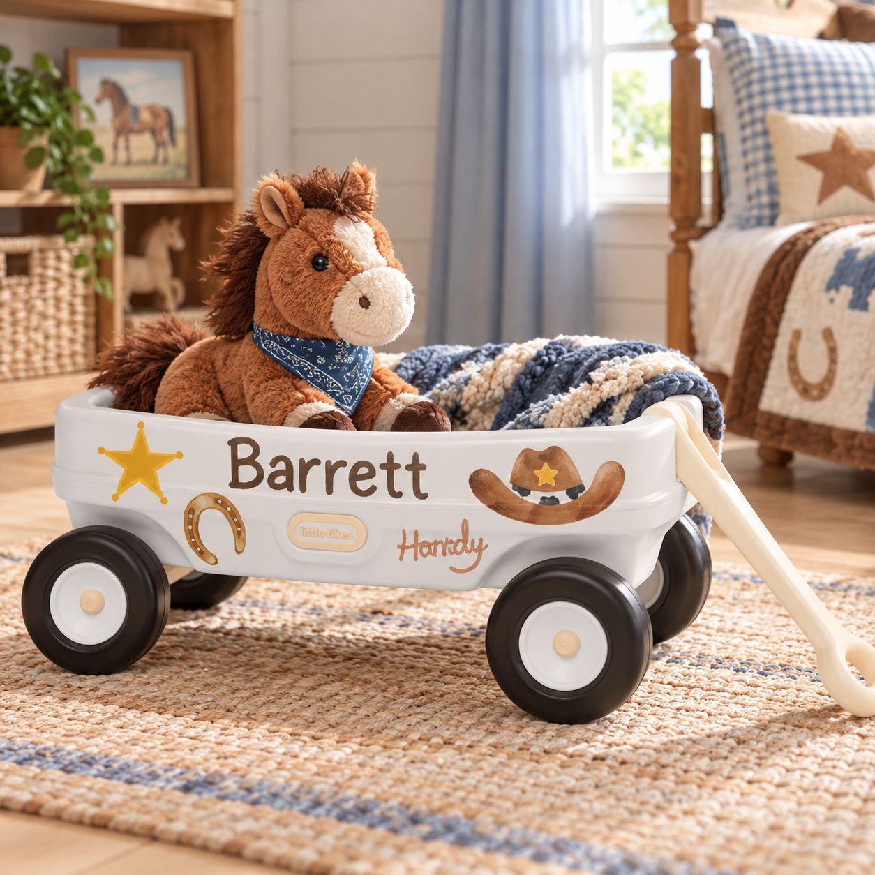 Personalized Cowboy Wagon | Hand-Painted Little Tikes – Hazel & River ...